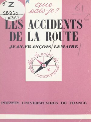 cover image of Les accidents de la route